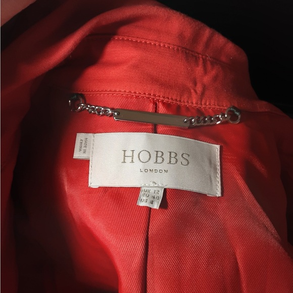 Hobbs London Women's Red/orange Trench Coat size 8 EXCELLENT CONDITION - Picture 11 of 16